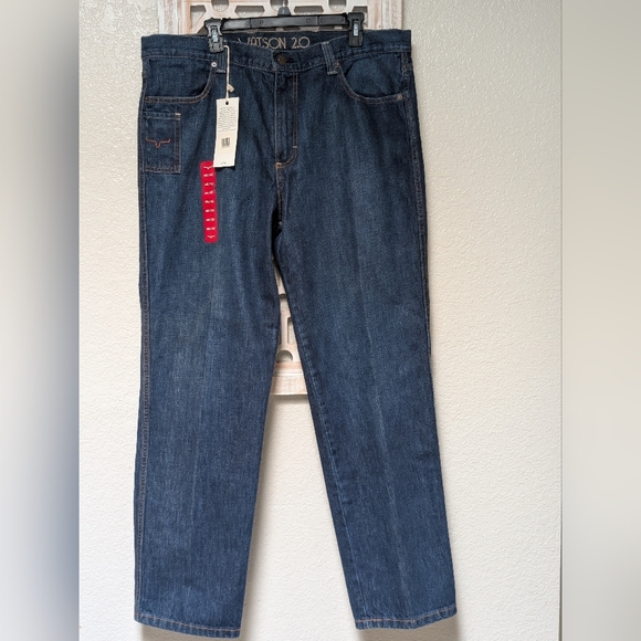 NWT Kimes Ranch Watson 2.0 men's 40x32 jeans dark wash cowboy western casual